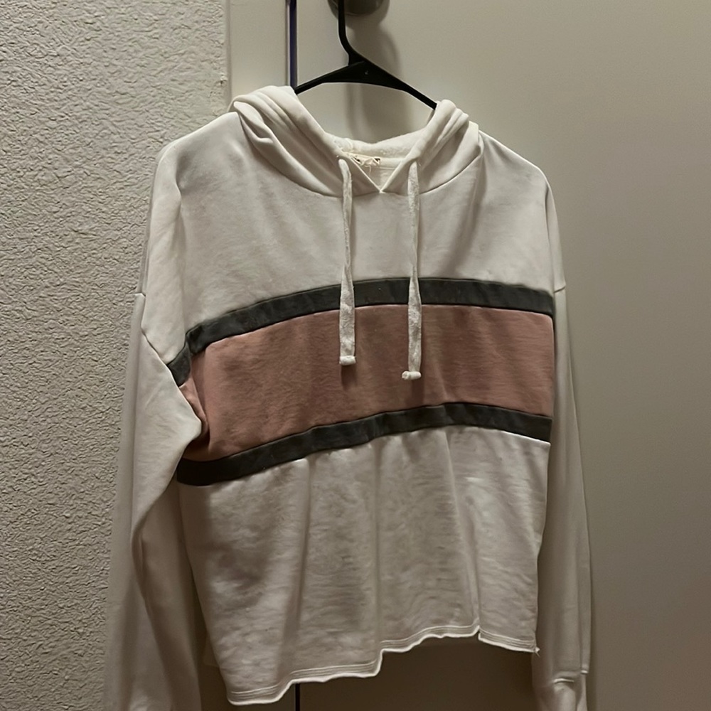 cropped hippie rose sweatshirt